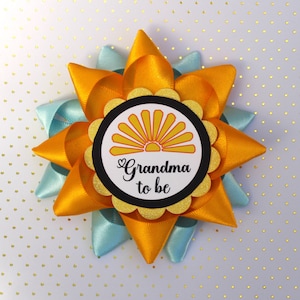 Here Comes The Son Grandma To Be Corsage Blue Sun Grandma To Be Pin Here Comes The Sun Baby Shower Mommy To Be Corsage Baby Shower Corsage