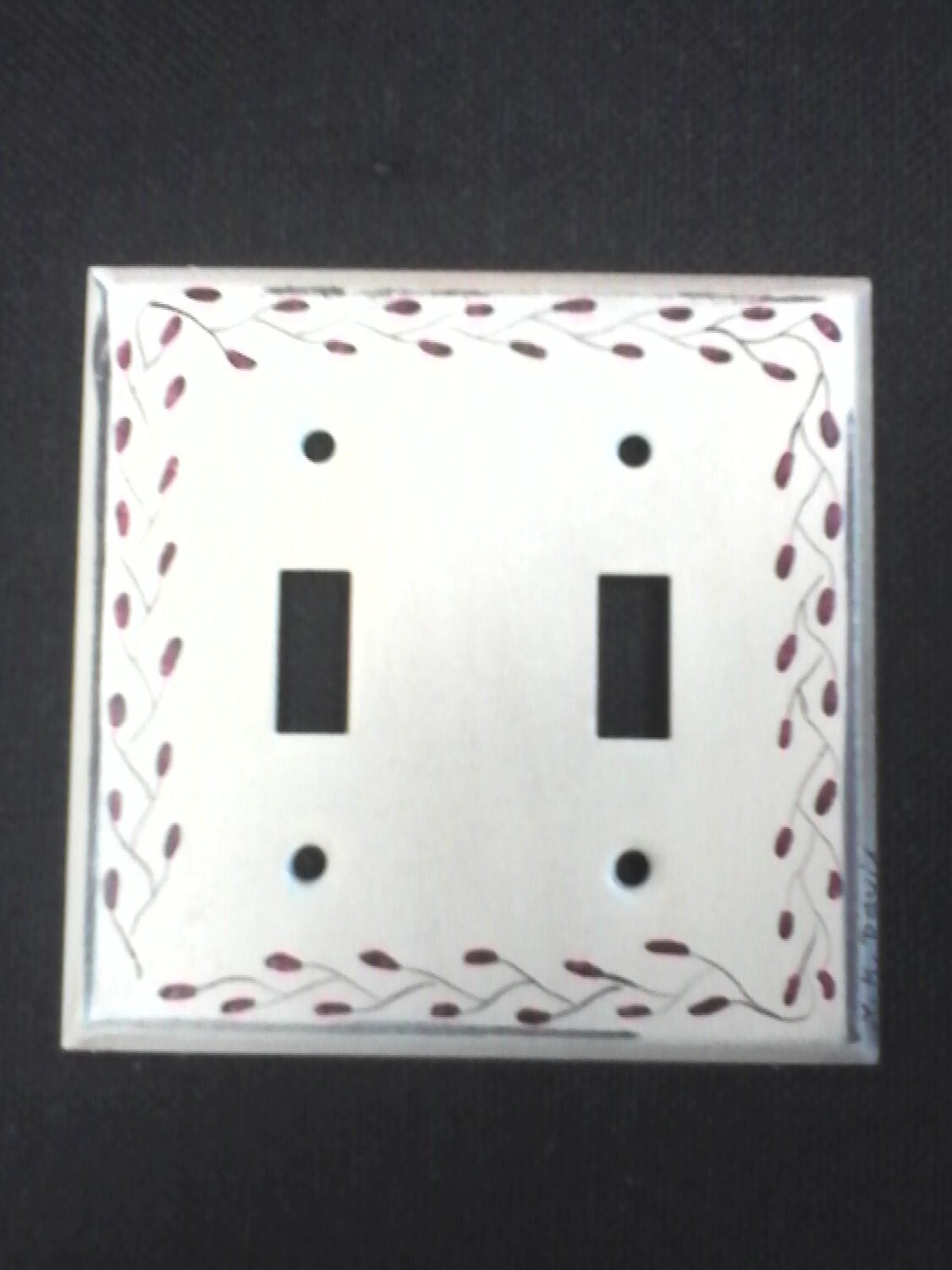 Cubierta de doble luz de metal pintado a mano pintada con un | Etsy