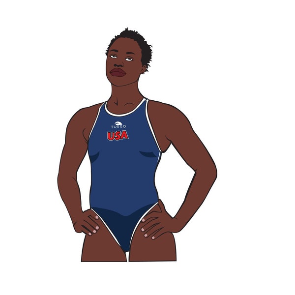 Water Polo Girl, USA Team SVG