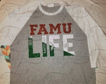 T-Shirt-Custom-"Create Your Own Design-"FAMU LIFE" Inspired