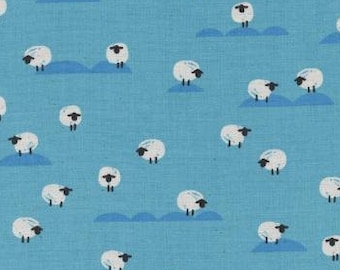 NEW!! - Cotton Fabric by the Yard - Fat Quarter Bundle - Quilt Fabric Bundle - Cotton + Steel - C5169-004 Panorama - Sheep - Water