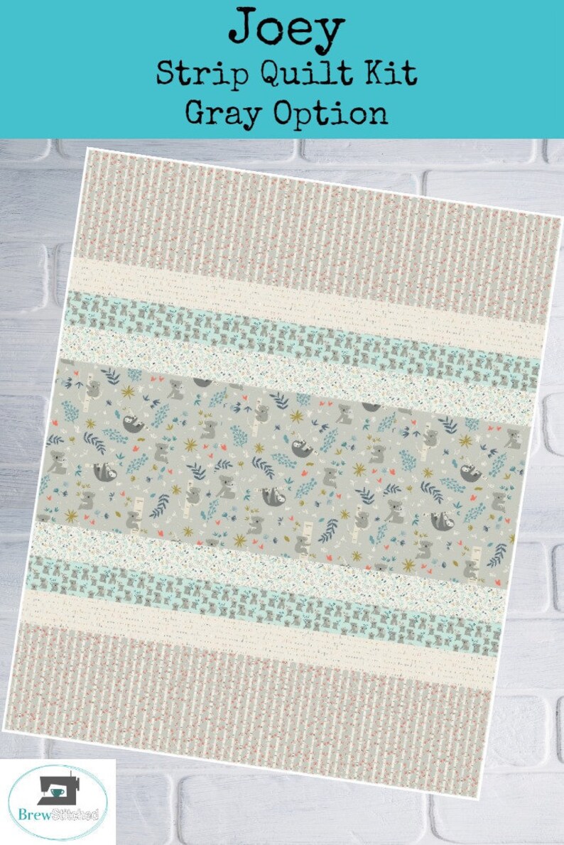 Joey Baby Quilt Kit with Joey from Riley Blake BabyToddler Quilt Kit and Pattern measures 40 x 50 Quilt Kit