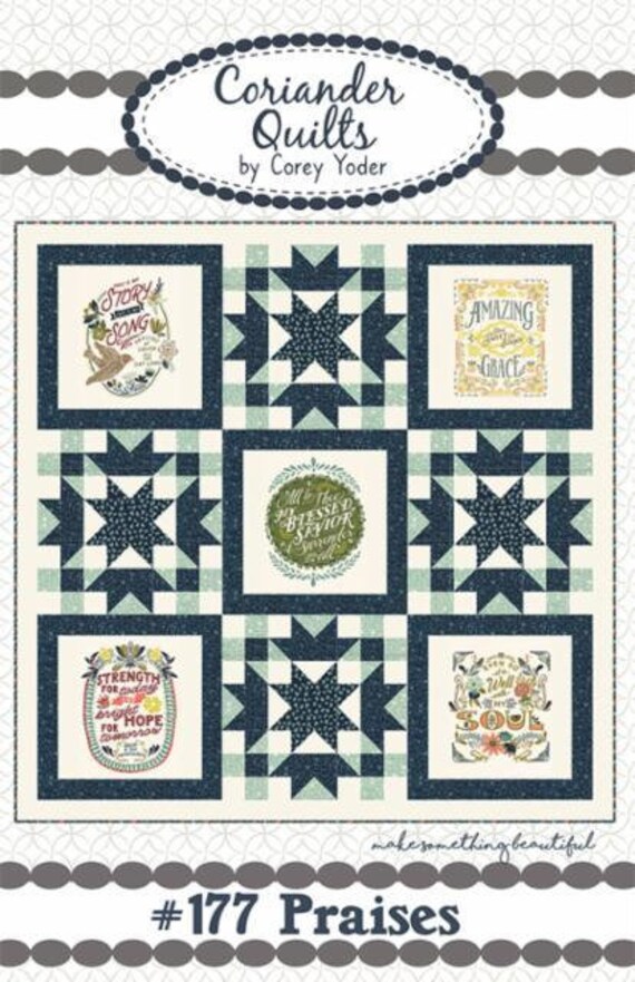 Songbook Praises Quilt Paper Pattern by Coriander Quilts Etsy