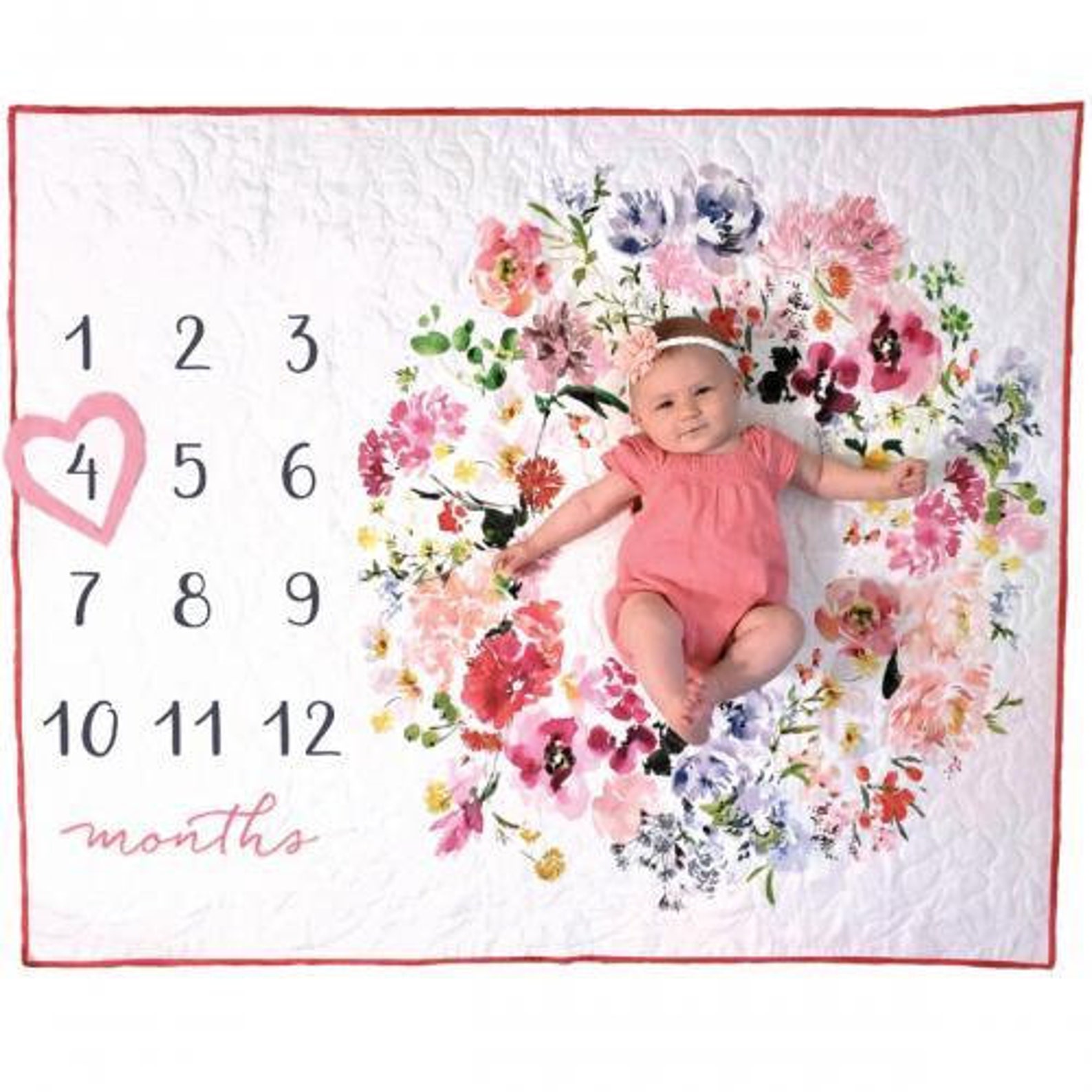 Baby Milestone Mat Digital Panel 54in x 42in Price by the Etsy