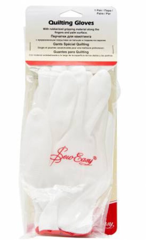 Quilting gloves with gripping in size Large From Tacony Etsy