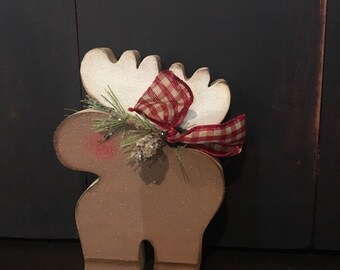 Standing moose.