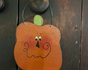 Pumpkin ornament. Cute fall decoration for a pencil tree or hooks.