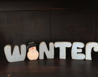 Winter letter spelled out.
