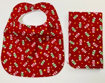 Christmas Candy Bib Set