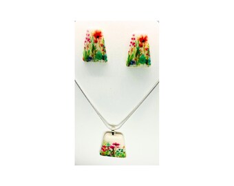 Spring Garden Necklace and Earring Set