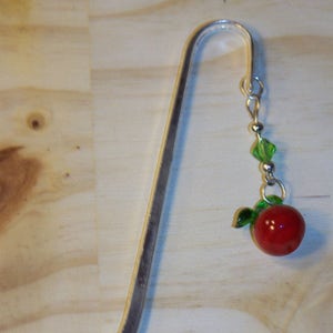 Apple Beaded Bookmark