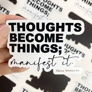 Thoughts Become Things Magnet, Manifesting Magnet, Spiritual Magnet, Positivity, Motivational Magnet, Gift For Her