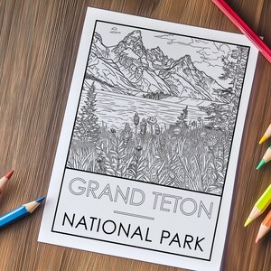 Grand Teton Nationalpark Ausmalbilder