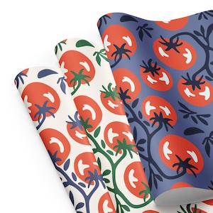 Tomato print - Wrapping paper sheets (3)