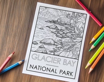 Glacier Bay National Park Coloring Page
