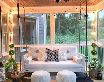 FREE SHIPPING! The "Westhaven" Porch Swing | Twin Size Hanging Porch Bed Swing - Four Oak Bed Swings