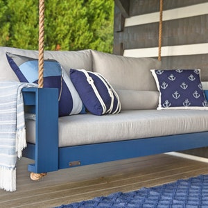 FREE SHIPPING! The Avalon Bed Swing | Twin Size Hanging Porch Bed Swing by Four Oak Bed Swings