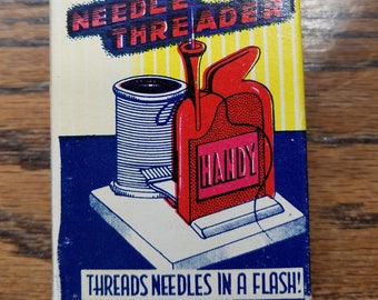 Vintage Handy automatic needle threader, needle threader, handy needle threader, sewing accessory