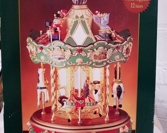 Red and white Carousel Horse Paper Straws Drinking Straws Party Decorations Tableware 10 pc Christmas carousel Carousel Cupcake Toppers
