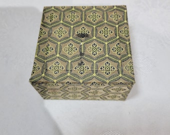 Vintage Asian red ink pot in original box with usable calligraphy ink