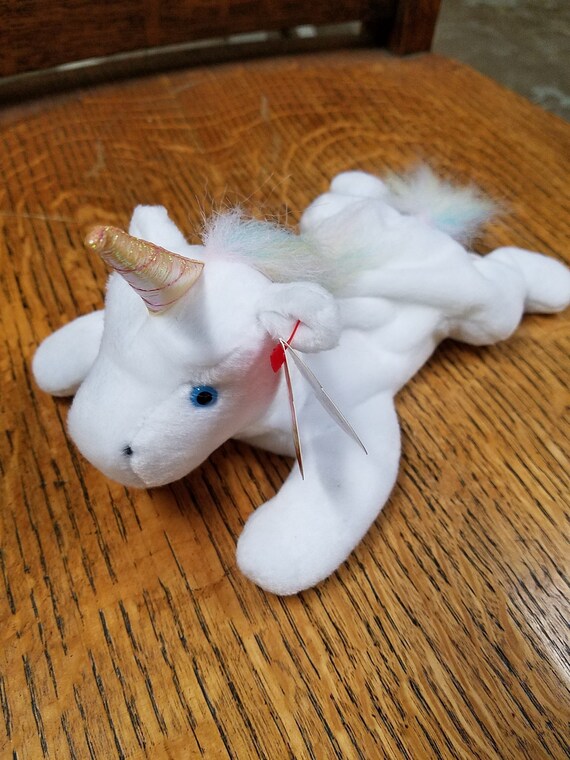 white unicorn beanie baby
