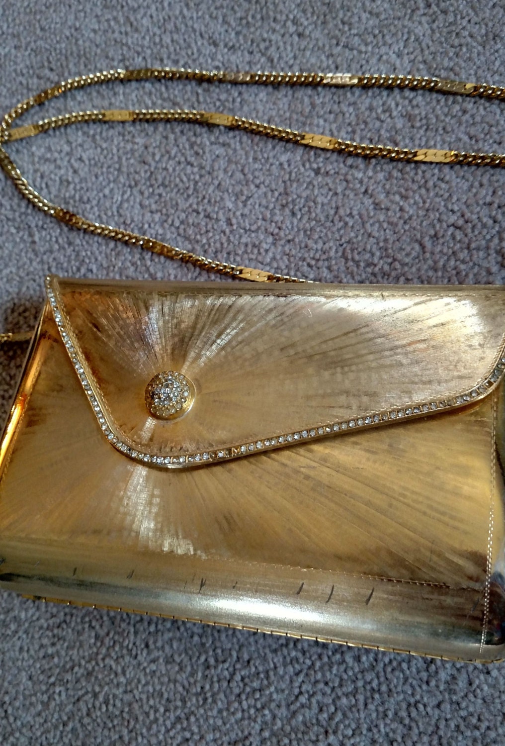 Vintage NORDSTROM Hard Shell Mother Of Pearl Purse Made In Italy