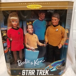 Vintage Star Trek Barbie and Ken dolls