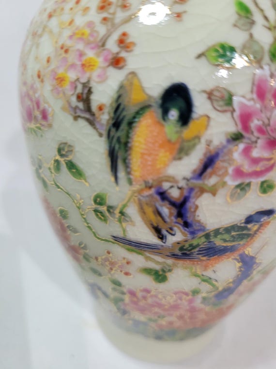 Vintage Porcelain Vase With Birds, Made in Japan - Etsy Finland