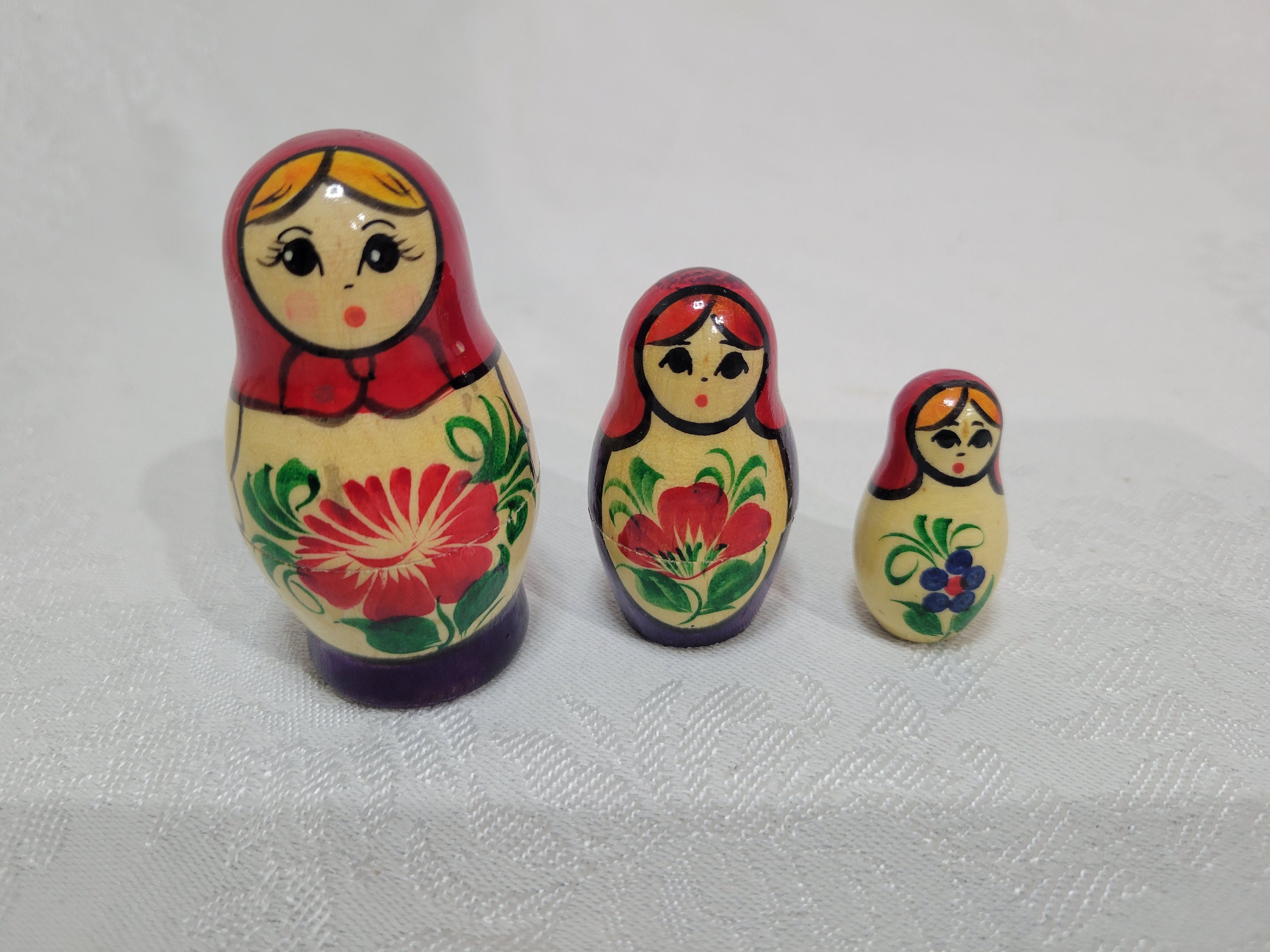 ヴィンテージのロシアのマトリョーシカ木製積み木人形 - Etsy 日本