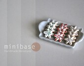 Christmas Snowflake Cookies, 1:12 Scale Dollhouse Miniatures
