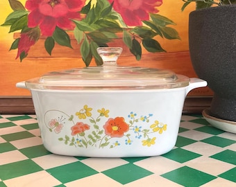 Vintage Wildflower 1.5 quart  Corningware