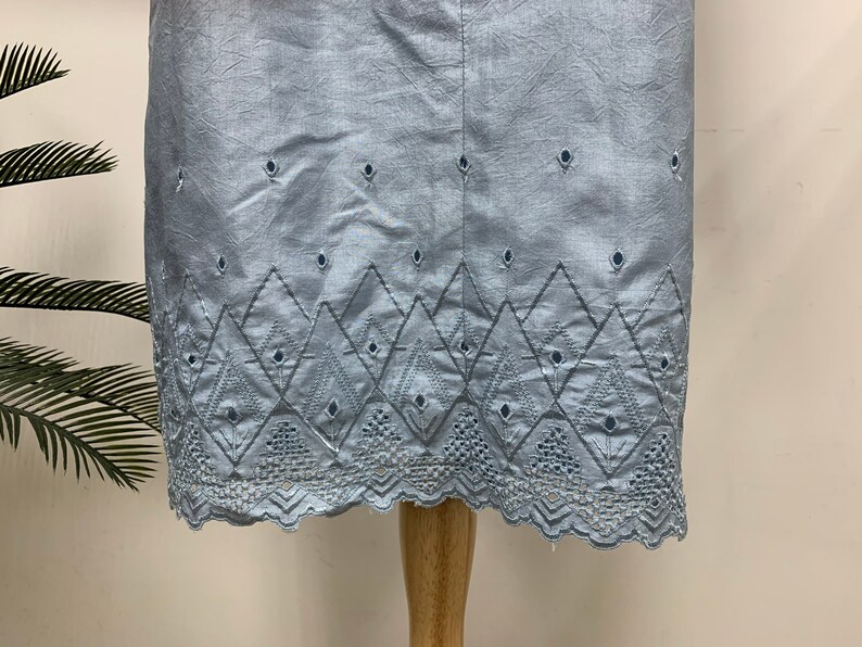 Amazing Japanese 1970s Vintage Cocktail Dress Light Blue Dress Spring Dress Made in Japan Size Medium