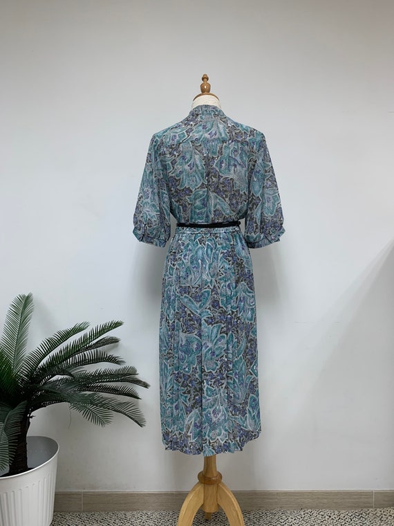 Fabulous Japanese Vintage Paisley Floral Pattern Dres… Gem
