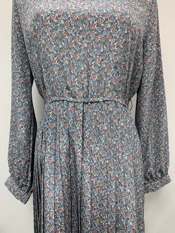 1970s Japanese Vintage Floral Pattern Party Dress / G… Gem