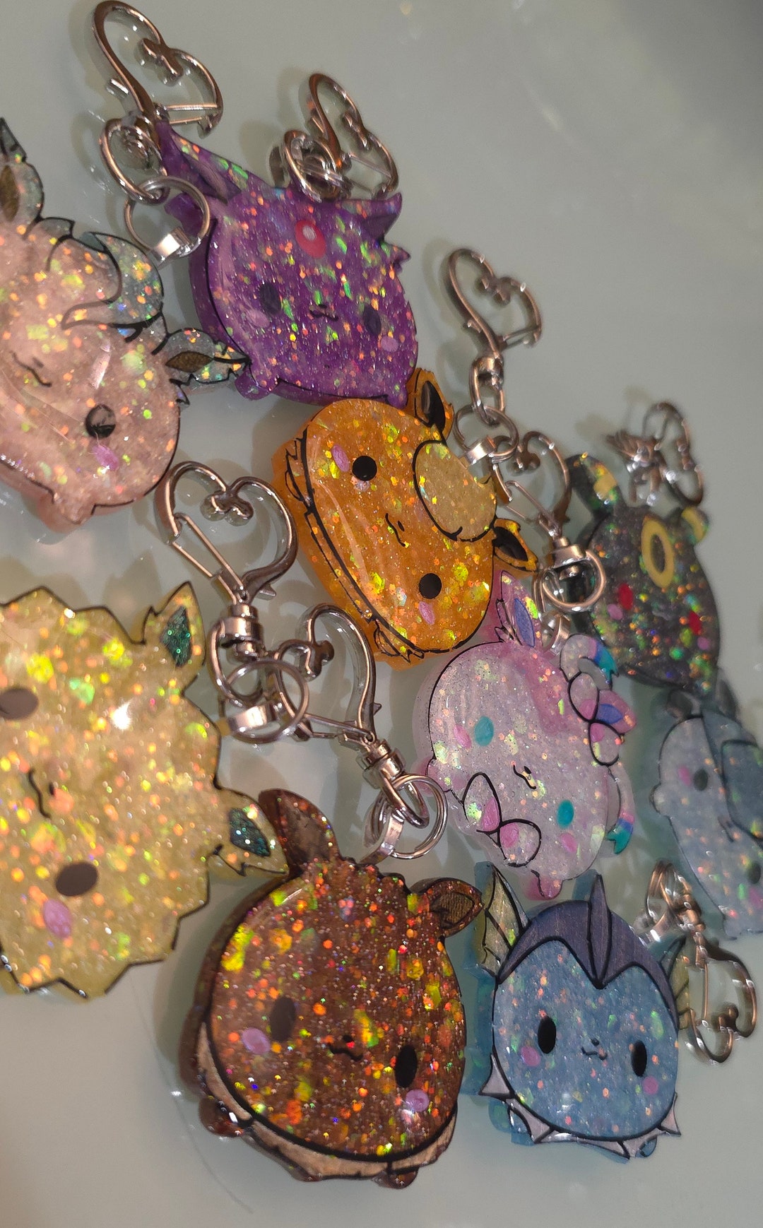 Made to Order Eeveelution Pokemon Inspired for Popsocket Keychain Badge ...
