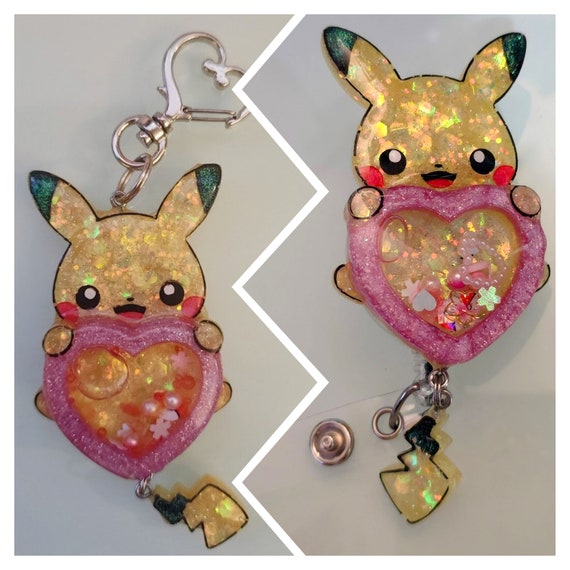 Made to Order Pikachu Shaker Pokemon Inspired for Popsocket Keychain Badge  Reel Cosplay Cute Kawaii 