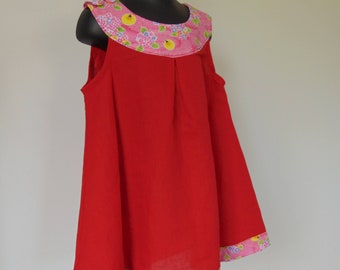 Mädchen Kleidung. Kinderkleidung Mädchenkleid. Japanische Stoff Kinderkleidung. Mädchen Tunika Kleid. Größe 4-5 (110 cm groß Mädchen) Einzelstück