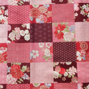 Patchwork style. Japanese fabric. Japanese cotton fabric. Fabric by half yard or half meter.