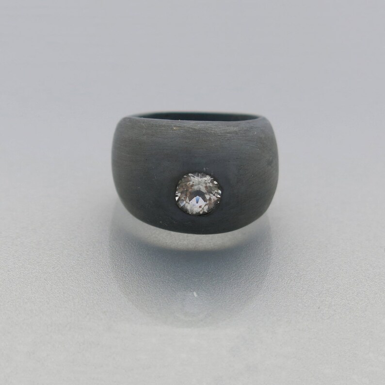 Sterling Silver Statement Ring Gemstone Statement Ring White Etsy