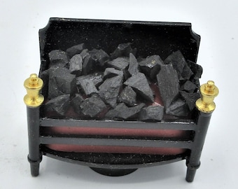 Antique - Doll- Dollhouse- Furniture- Fireplace- 1:12- Wood- Accessories - Doll Lover- Doll Collector- Living room