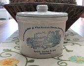 Antique Style Crock- Vintage -Salt Glazed- Primitive-Advertising- Tobacciana- Handmade - Cigars- Whalerman 39 s