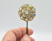 Vintage Hat Pin- Opalescent - Glass- Gift for Her- Gorgeous- Antique - Victorian
