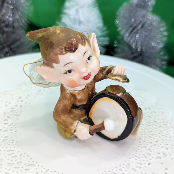 Vintage Pixie- Elf- 1950s- MCM- Retro - Mid Century- Christmas- Holiday- Decoration- Kitsch- Whimsical- Lefton- Napco- Norcrest- Unmarked
