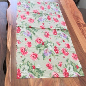 Fabric- Vintage- Cotton- Floral- Flowers- Multicolored- Cottage- Shabby Chic- Designer- Country French- Sewing- Crafting-Quilting- Material