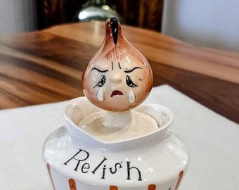 Vintage- Holt Howard - Relish- Retro- Kitchen- Collector- Rare- Whimsical- Kitschy- 1950s- MCM- Mid- Century- Lefton- Gift