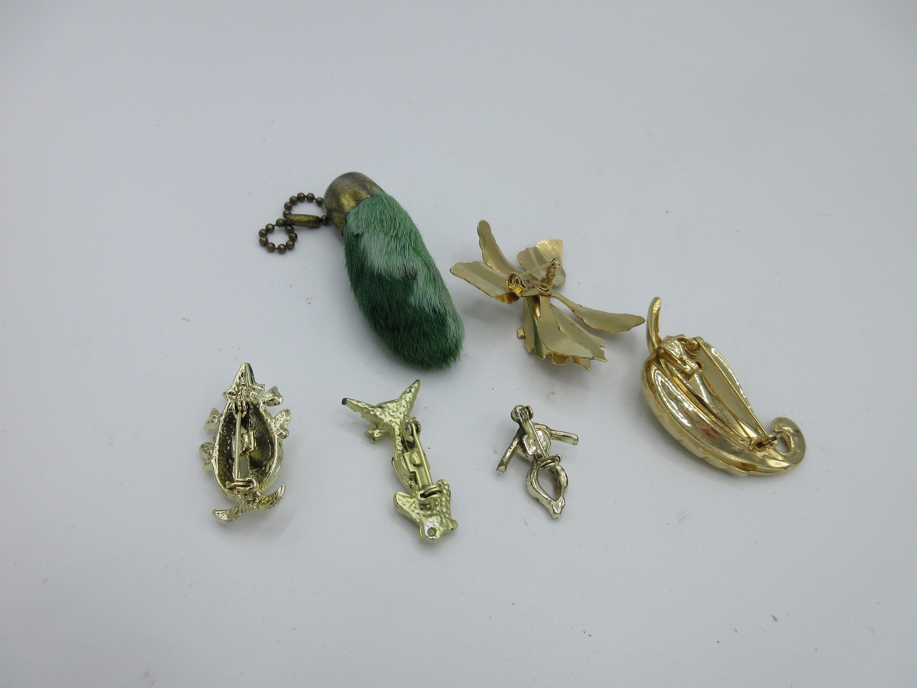 Lot De 2 Broches/Clips Dorées Vintage - Réf. REF10929JB - Occasion