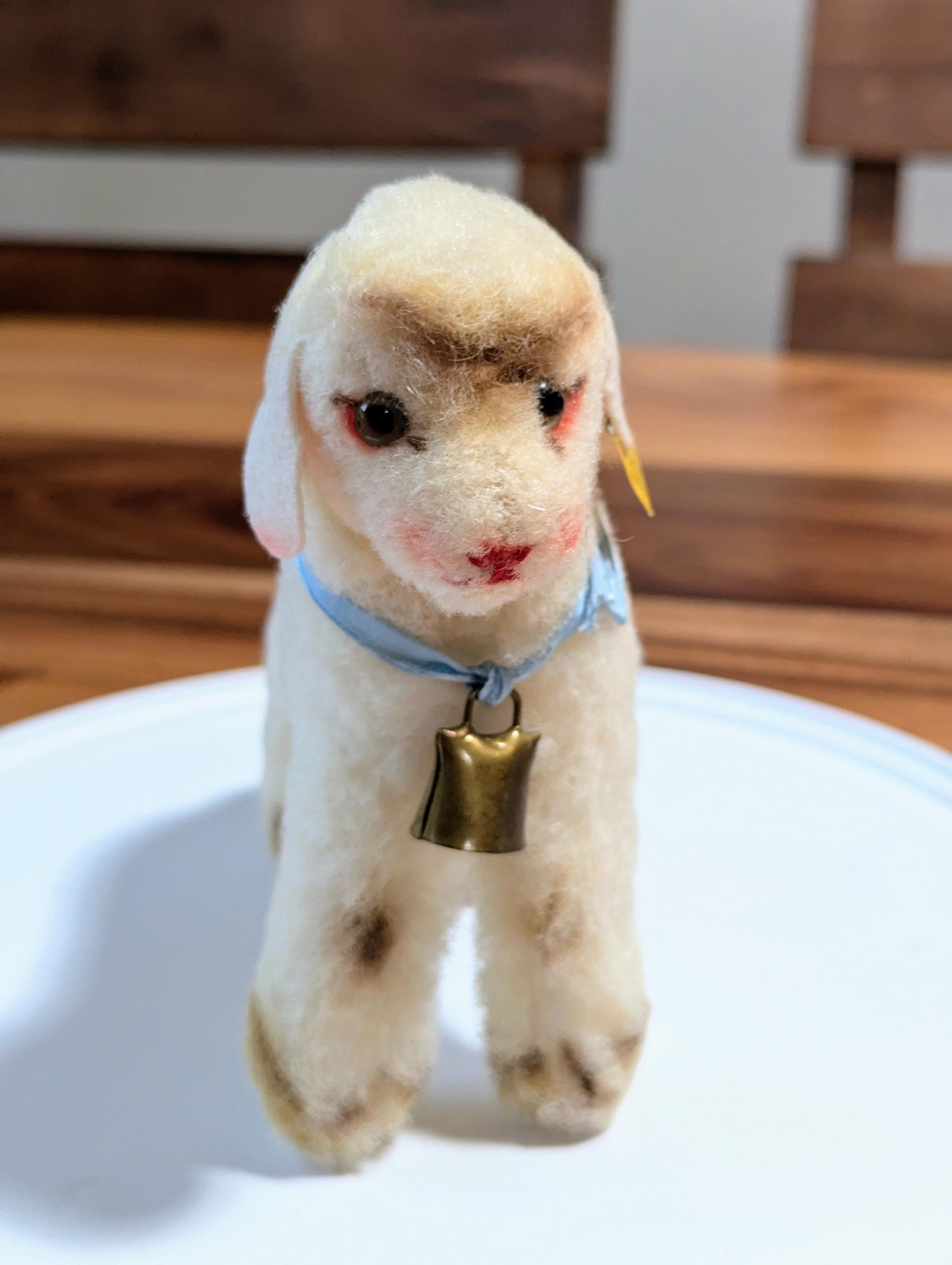 Vintage- Steiff- Lamb- Tagged- 1950- Collector- Gift- Unique
