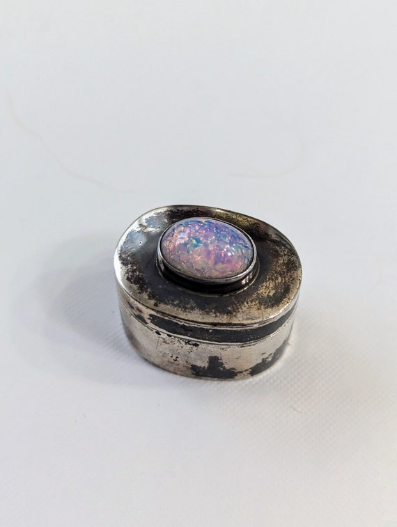 Vintage- Sterling Silver - Opal- Ring - Box -Jewe… - image 8