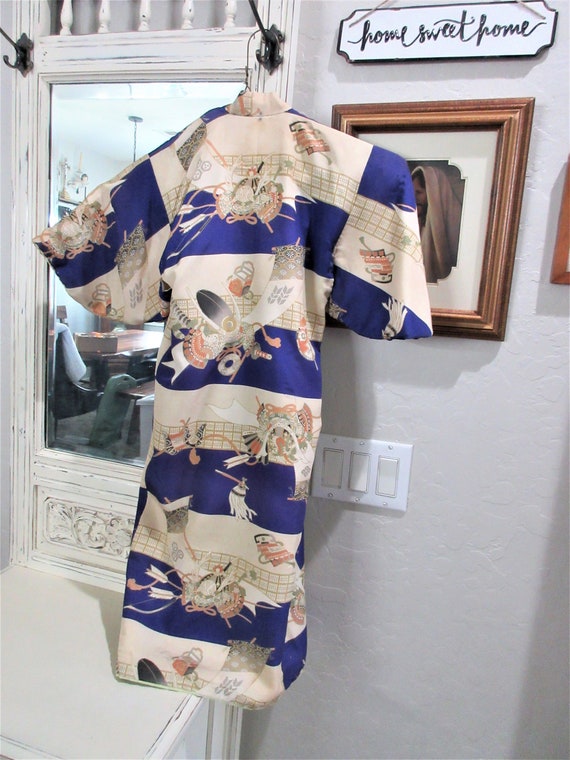Antique -Kimono- Child- Multicolored- Silk- Tradi… - image 3