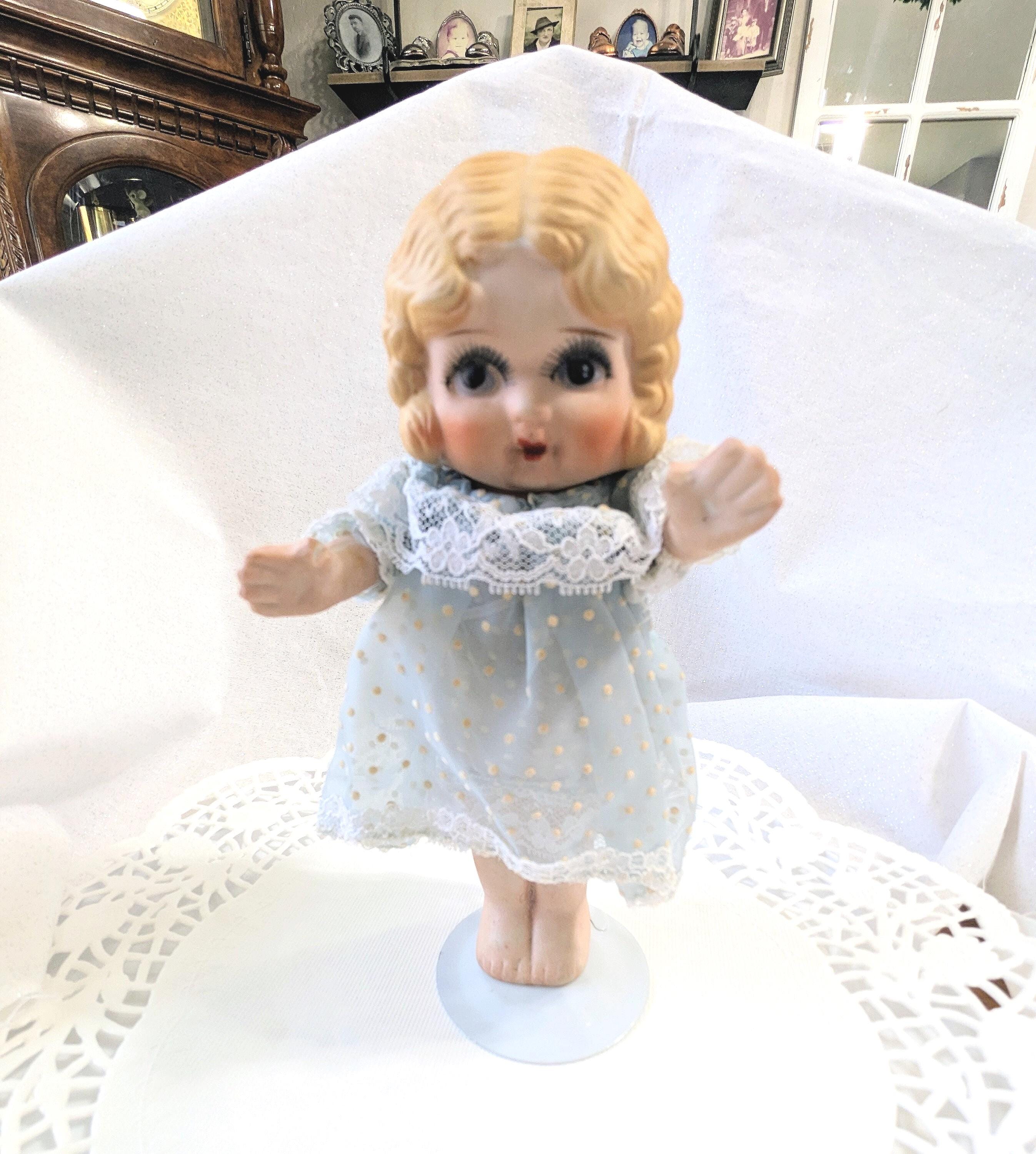 Doll- Antique- Bisque- Japan- 1920- 7 Inch- Kitsch- Side